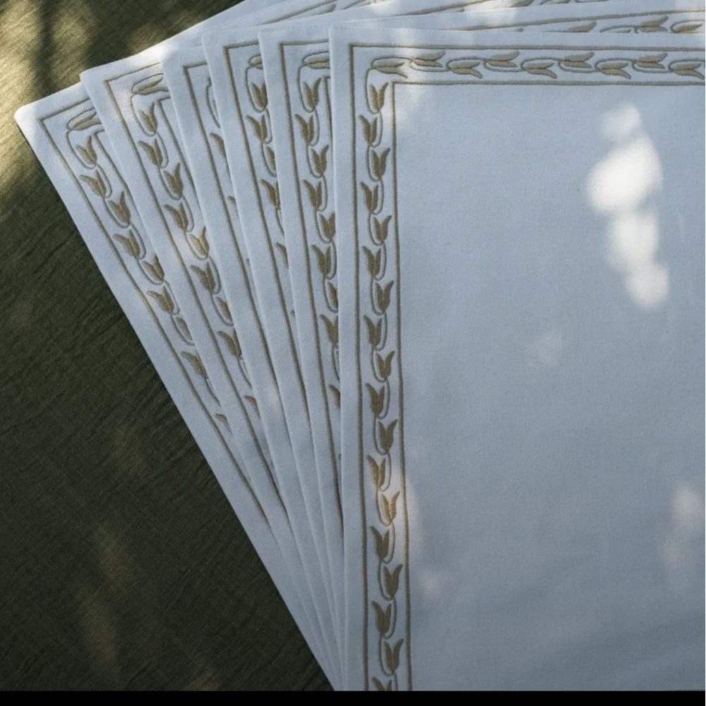 Genuine Egyptian Placemats Cotton Set of 6 - NWOT from Tica's